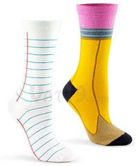 AshiDashi Notebook and Pencil Socks