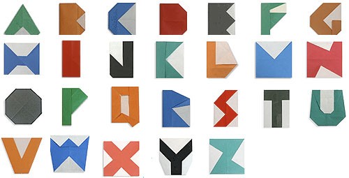 origami alphabet