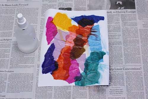 Bleeding Tissue Paper Pages for Gallery Book