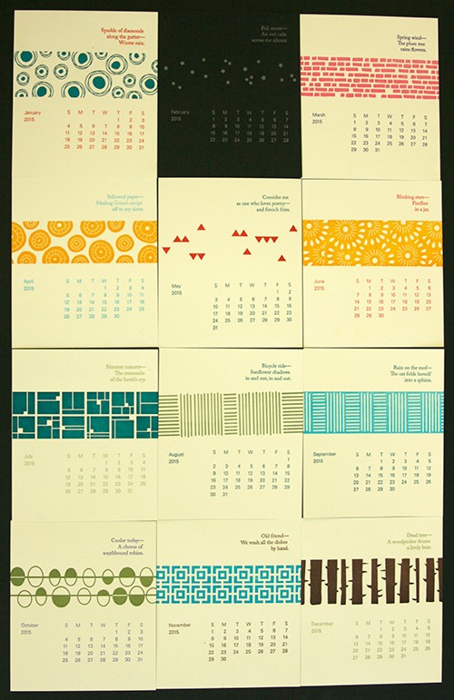Green Chair Press 2015 Calendar