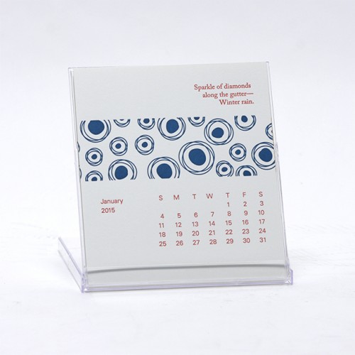 Green Chair Press 2015 Desktop Letterpress-printed calendar