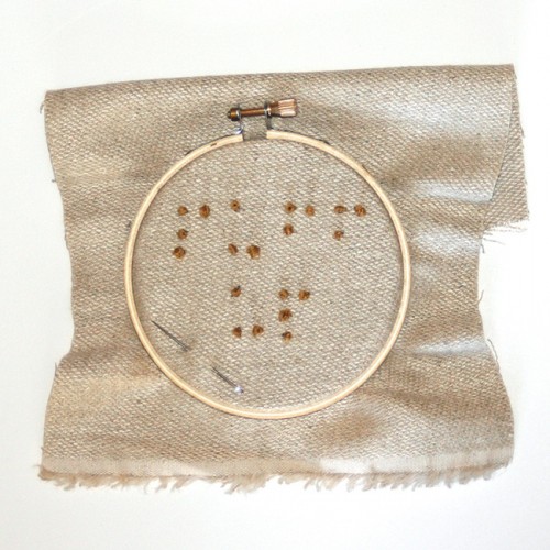 Embroider: French knot practice