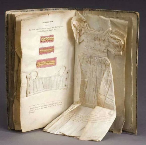 Needlework Instruction Book with real examples, Ireland 1833