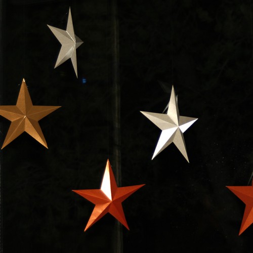 stars from metalic neenah paper