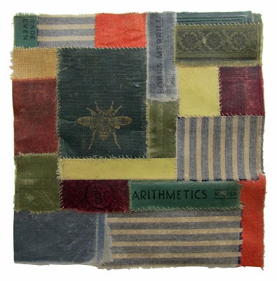 Suzanna Scott’s art quilt from book covers