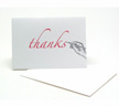 Letterpress printed thank you cards